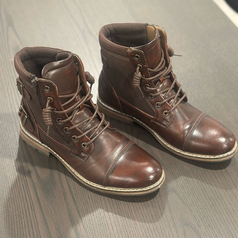 Men's Brown Leather Boots Sonoma 8.5
